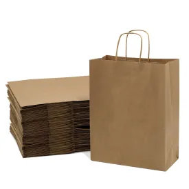 10x5x13 Medium Brown Paper Bags with Handles