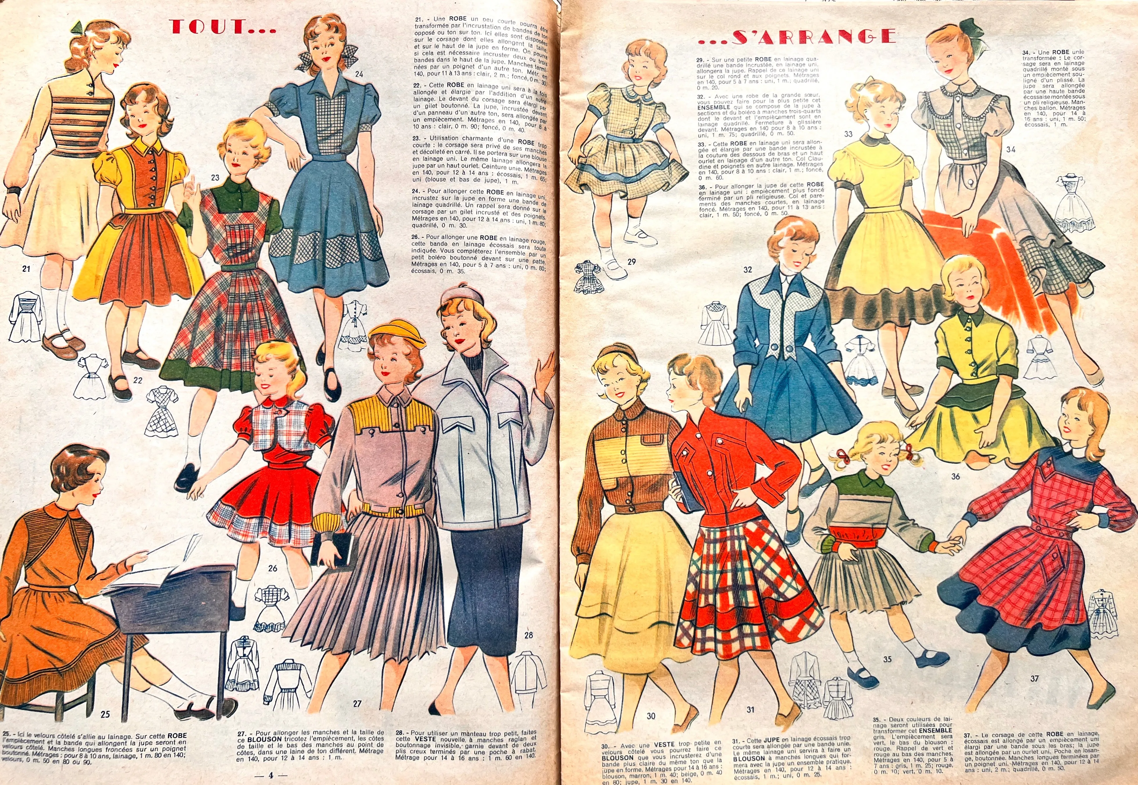 24th September 1953 French Women's Magazine Votre Mode incl. Hats and Bags Pattern