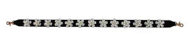 3D Flowers Guitar Strap in Black & White