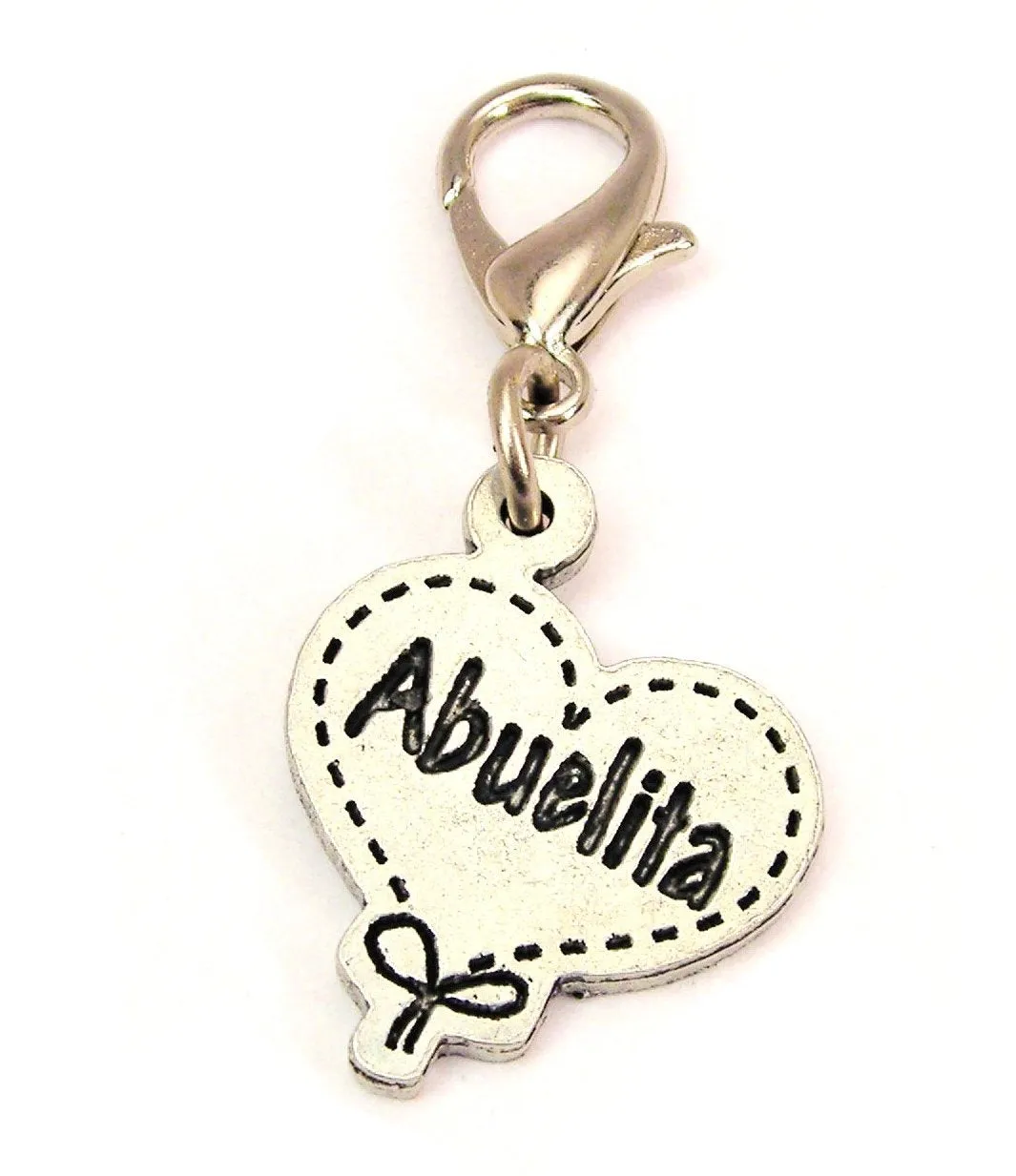 Abuelita Quilted Heart Zipper Pull