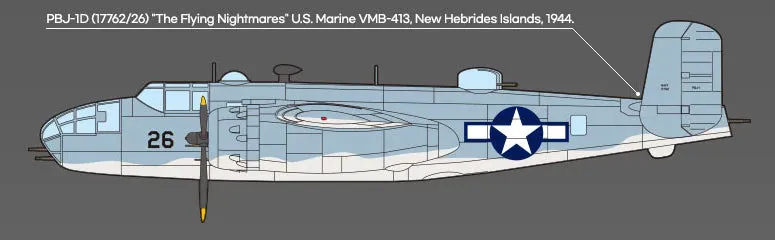Academy 1/48 USMC PBJ-1D (B-25 Mitchell) 12334