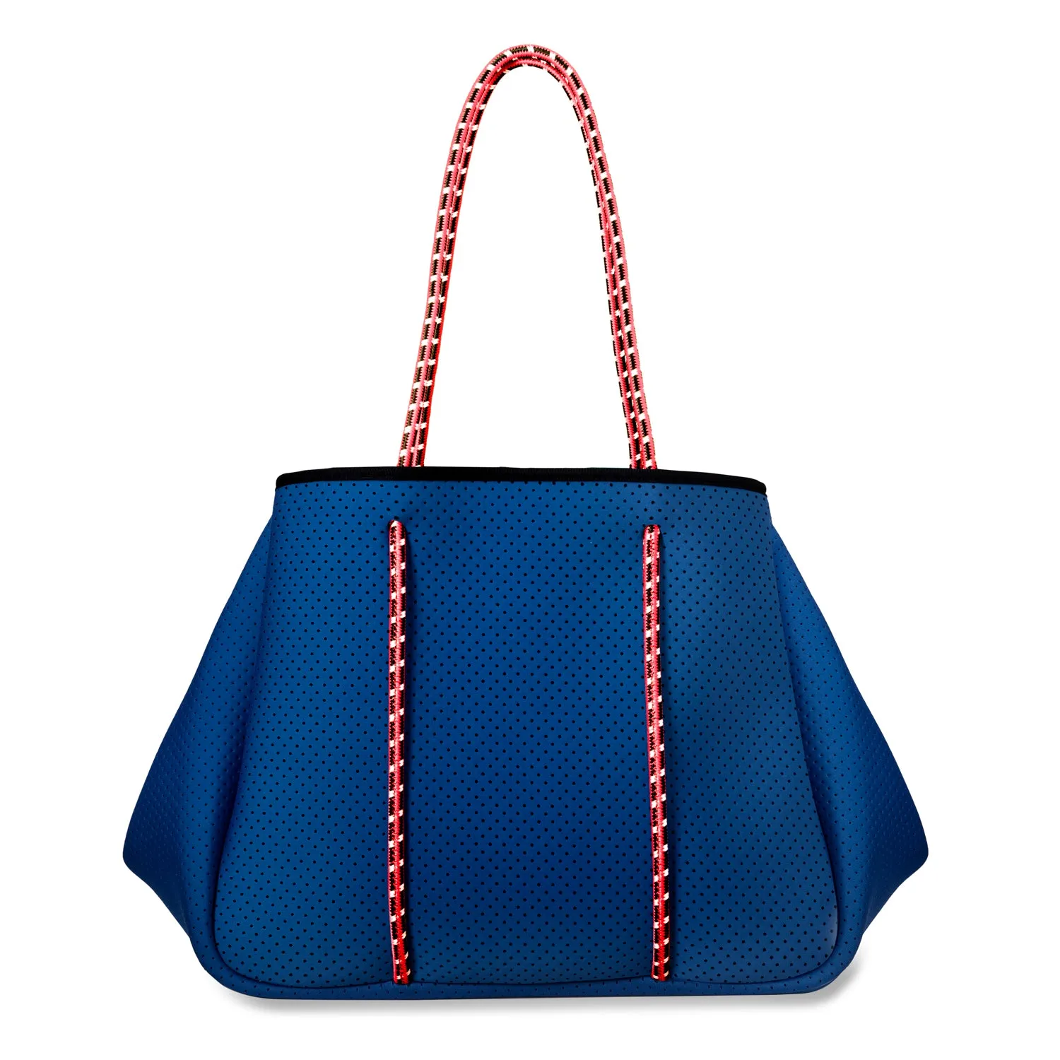 Annabel Ingall - Sporty Spice Neoprene Tote in Cobalt with Coral Straps