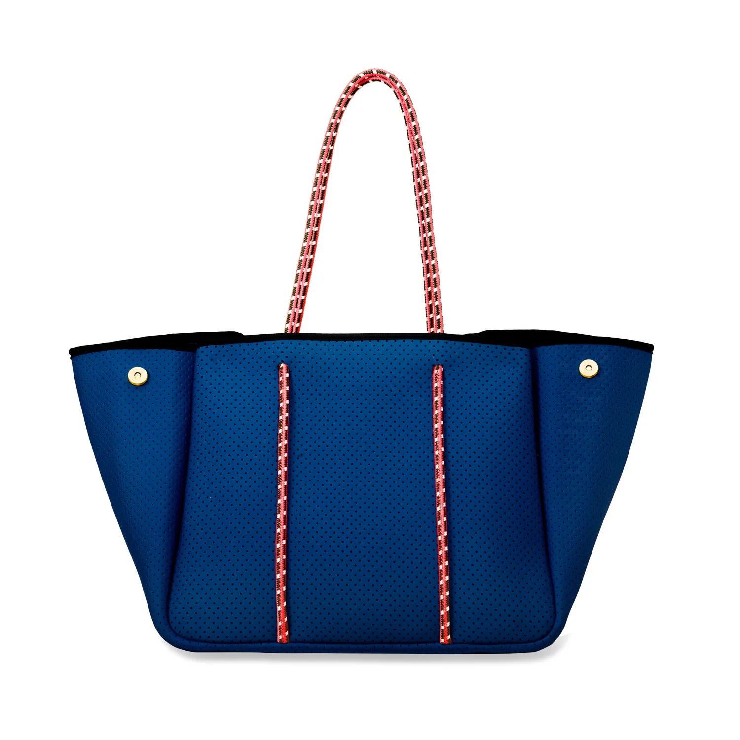 Annabel Ingall - Sporty Spice Neoprene Tote in Cobalt with Coral Straps