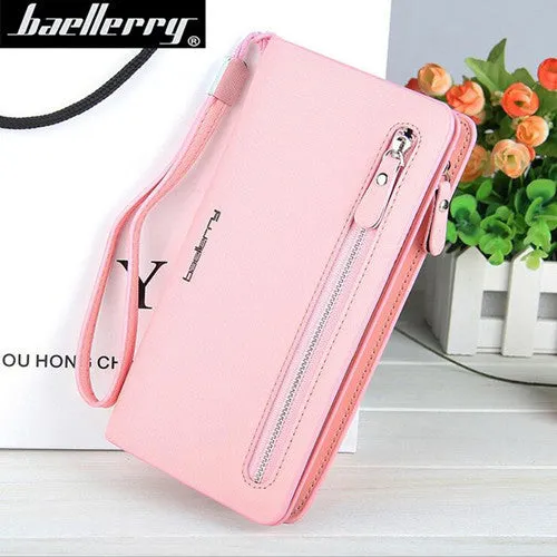 Baellerry Women Wallets Leather Purse Long Zipper Casual Clutch Wallet Wristlet Portefeuille Carteira Feminina Monedero 7 Colors