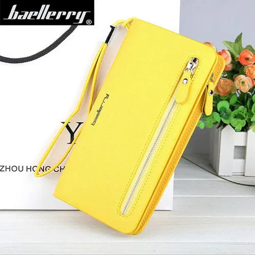 Baellerry Women Wallets Leather Purse Long Zipper Casual Clutch Wallet Wristlet Portefeuille Carteira Feminina Monedero 7 Colors