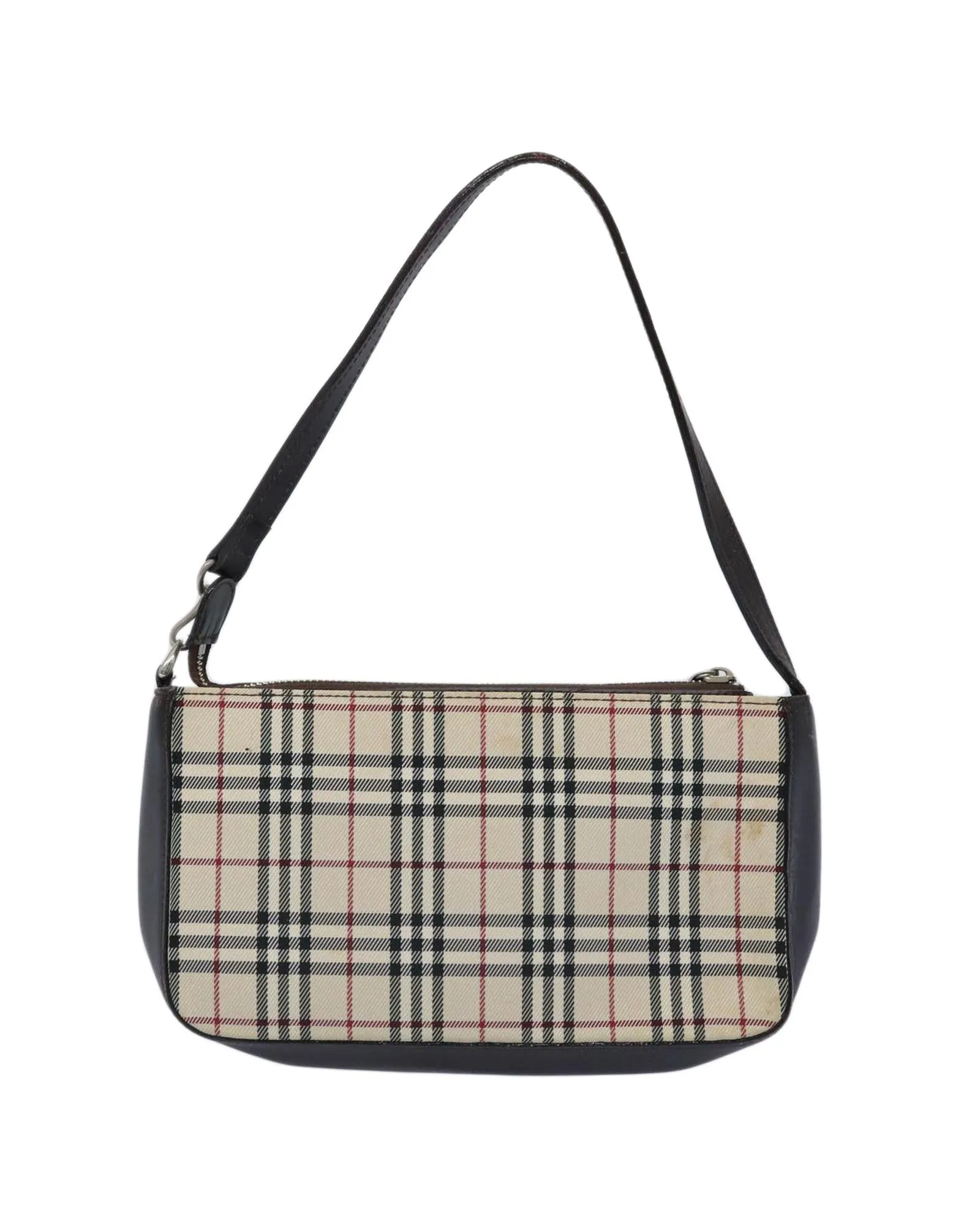 Beige Nylon Shoulder Bag with Nova Check Design