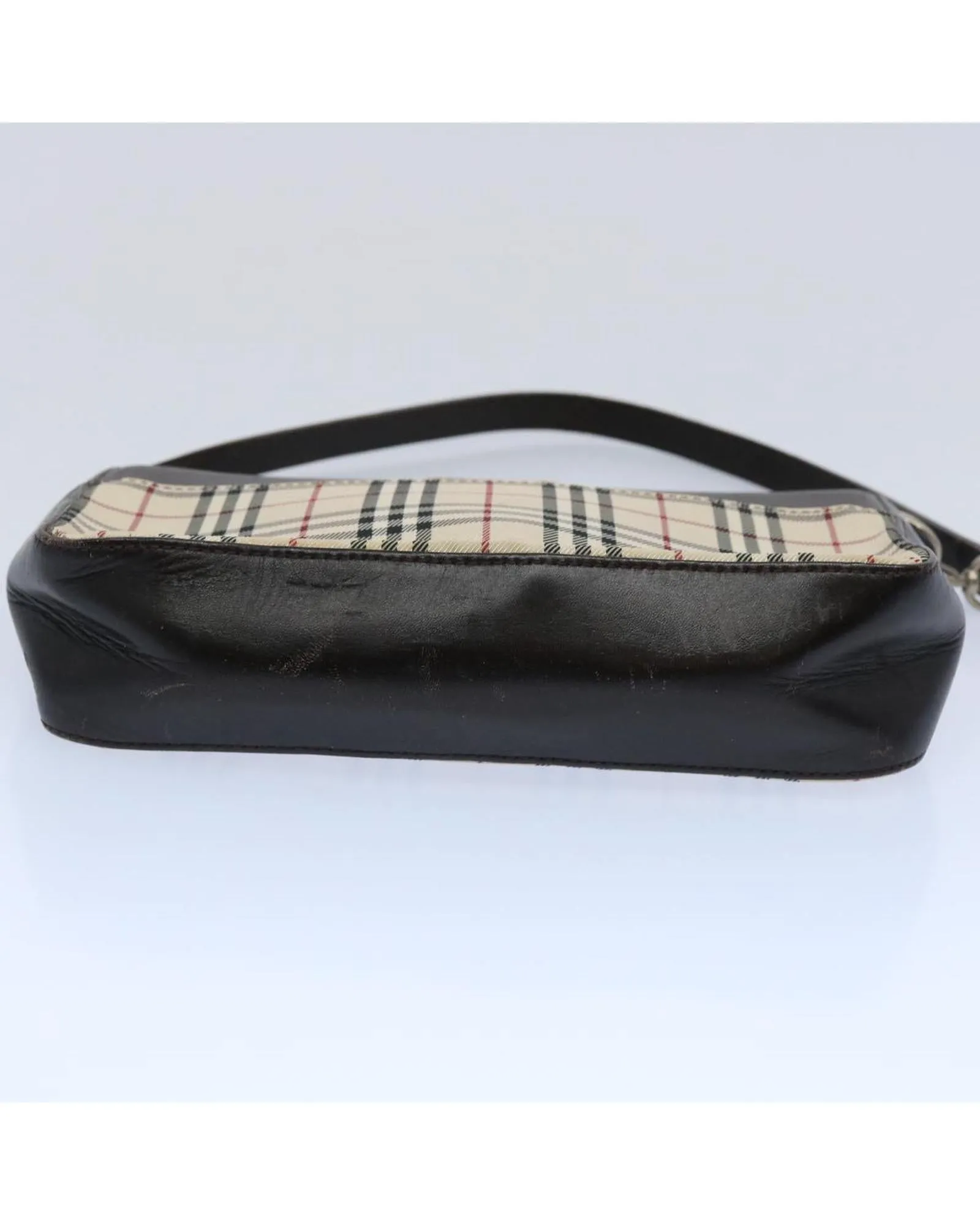 Beige Nylon Shoulder Bag with Nova Check Design