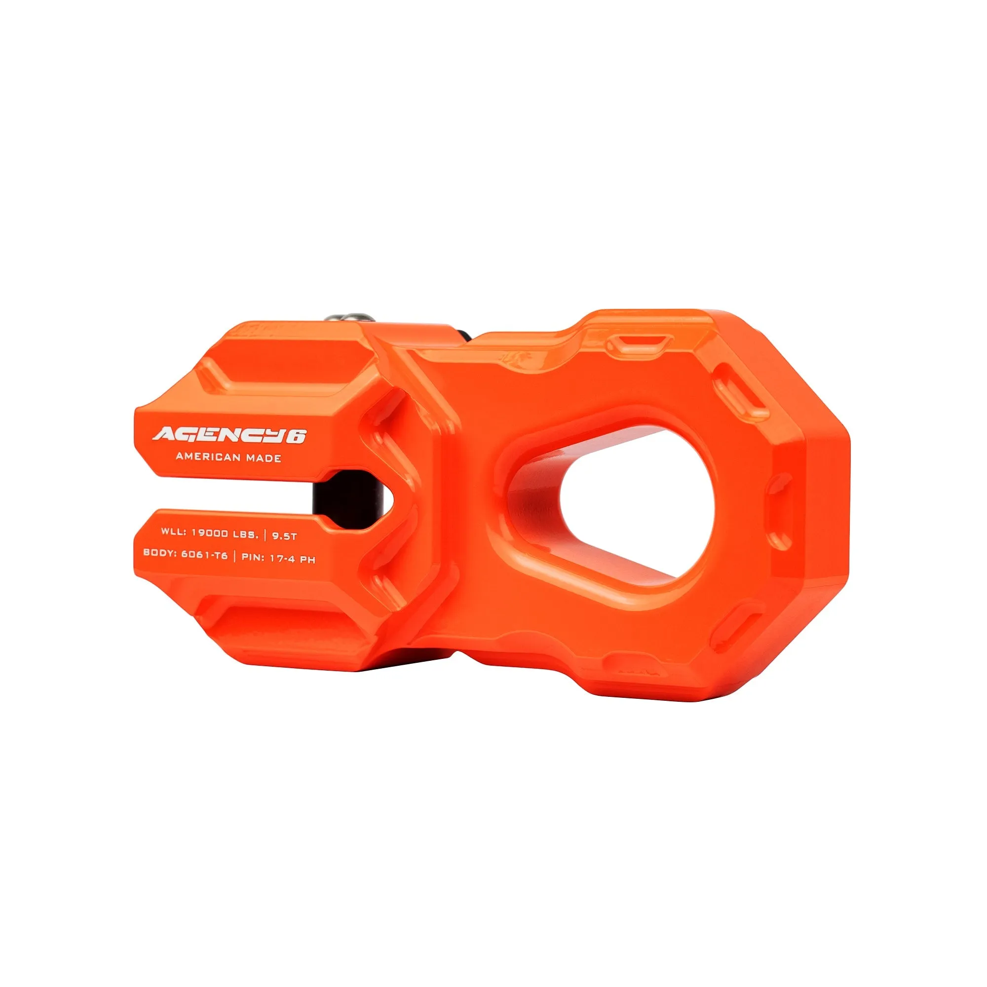 Billet Winch Shackle - Orange