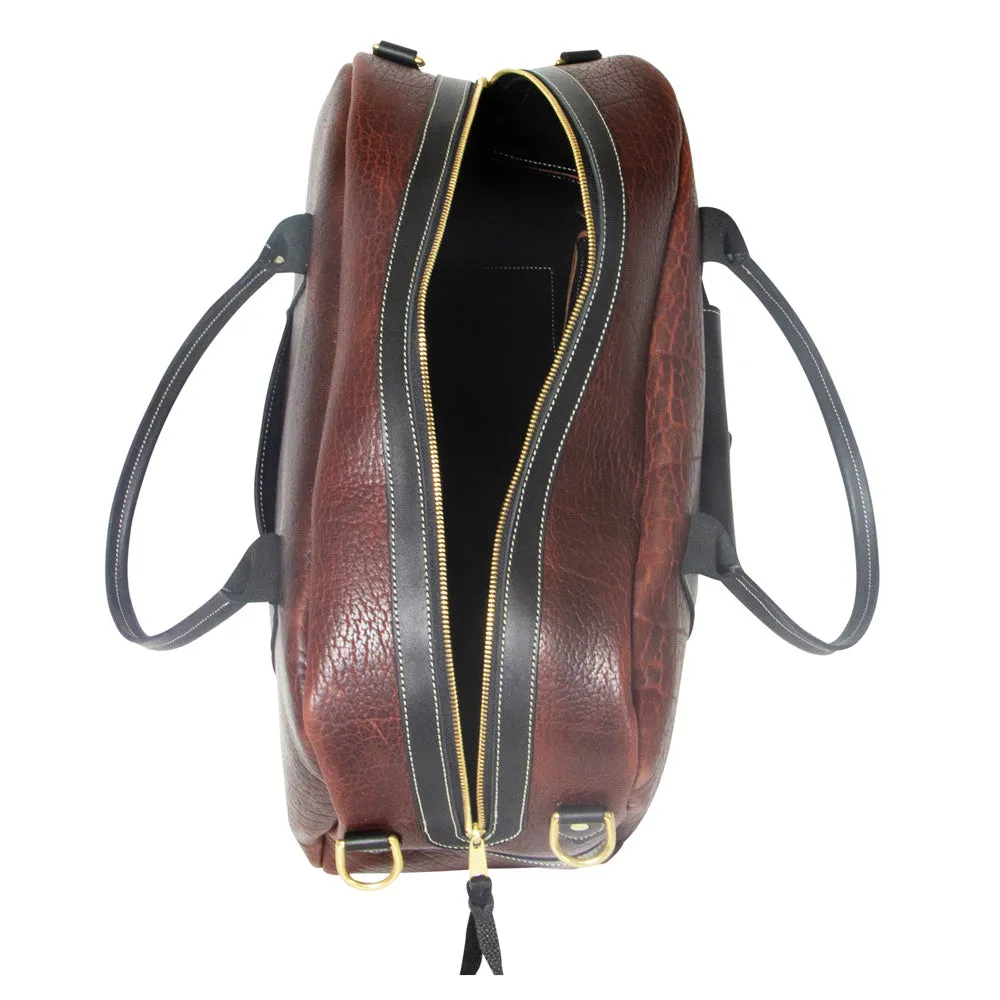 Billy Sunday Burgundy Bison Overnight Bag