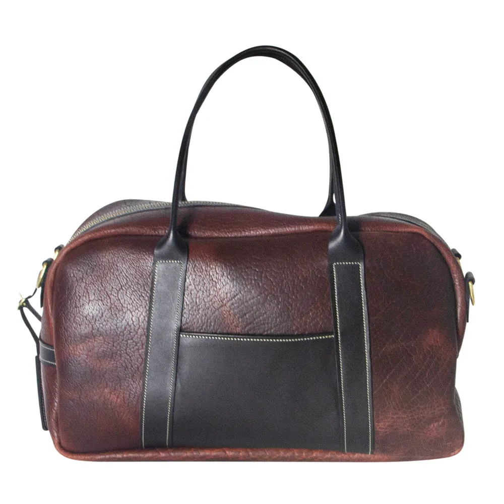 Billy Sunday Burgundy Bison Overnight Bag