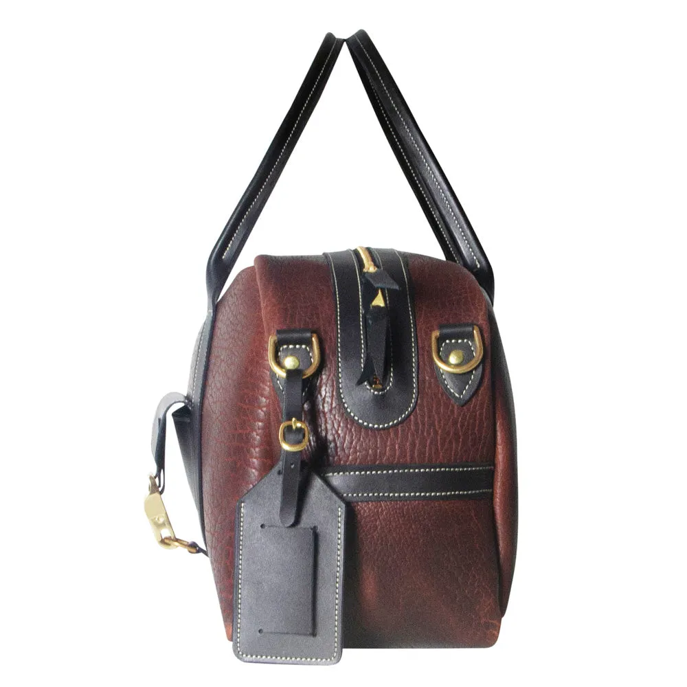 Billy Sunday Burgundy Bison Overnight Bag