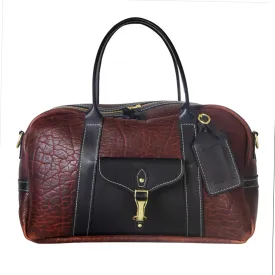 Billy Sunday Burgundy Bison Overnight Bag