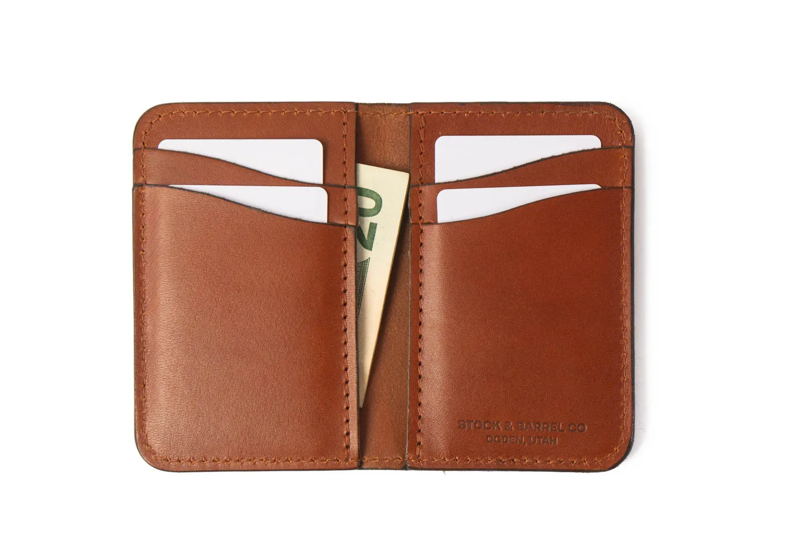 Blemished | No.52 | 'Chestnut' Vertical Leather Wallet