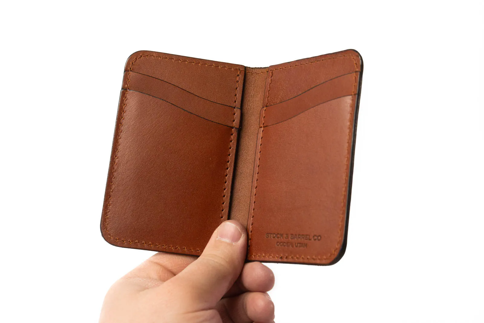 Blemished | No.52 | 'Chestnut' Vertical Leather Wallet