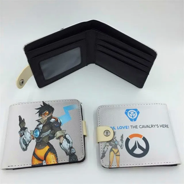 Blizzard Game Overwatch/Tokyo Ghoul 3D Wallets Tracer Reaper Overwatch Purse Billetera For Teenager Leather Money Bag