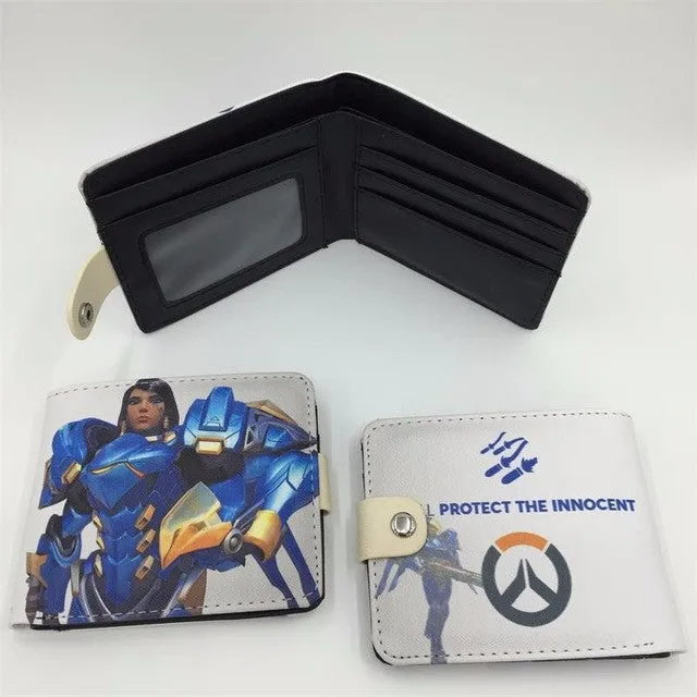 Blizzard Game Overwatch/Tokyo Ghoul 3D Wallets Tracer Reaper Overwatch Purse Billetera For Teenager Leather Money Bag