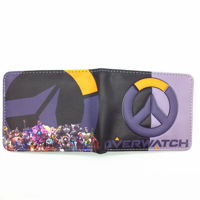 Blizzard Game Overwatch/Tokyo Ghoul 3D Wallets Tracer Reaper Overwatch Purse Billetera For Teenager Leather Money Bag