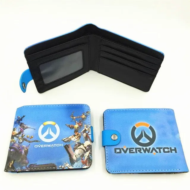 Blizzard Game Overwatch/Tokyo Ghoul 3D Wallets Tracer Reaper Overwatch Purse Billetera For Teenager Leather Money Bag