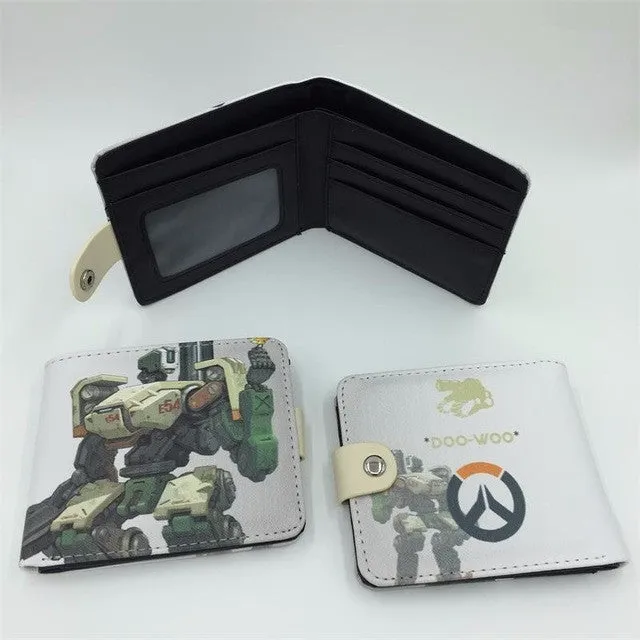 Blizzard Game Overwatch/Tokyo Ghoul 3D Wallets Tracer Reaper Overwatch Purse Billetera For Teenager Leather Money Bag