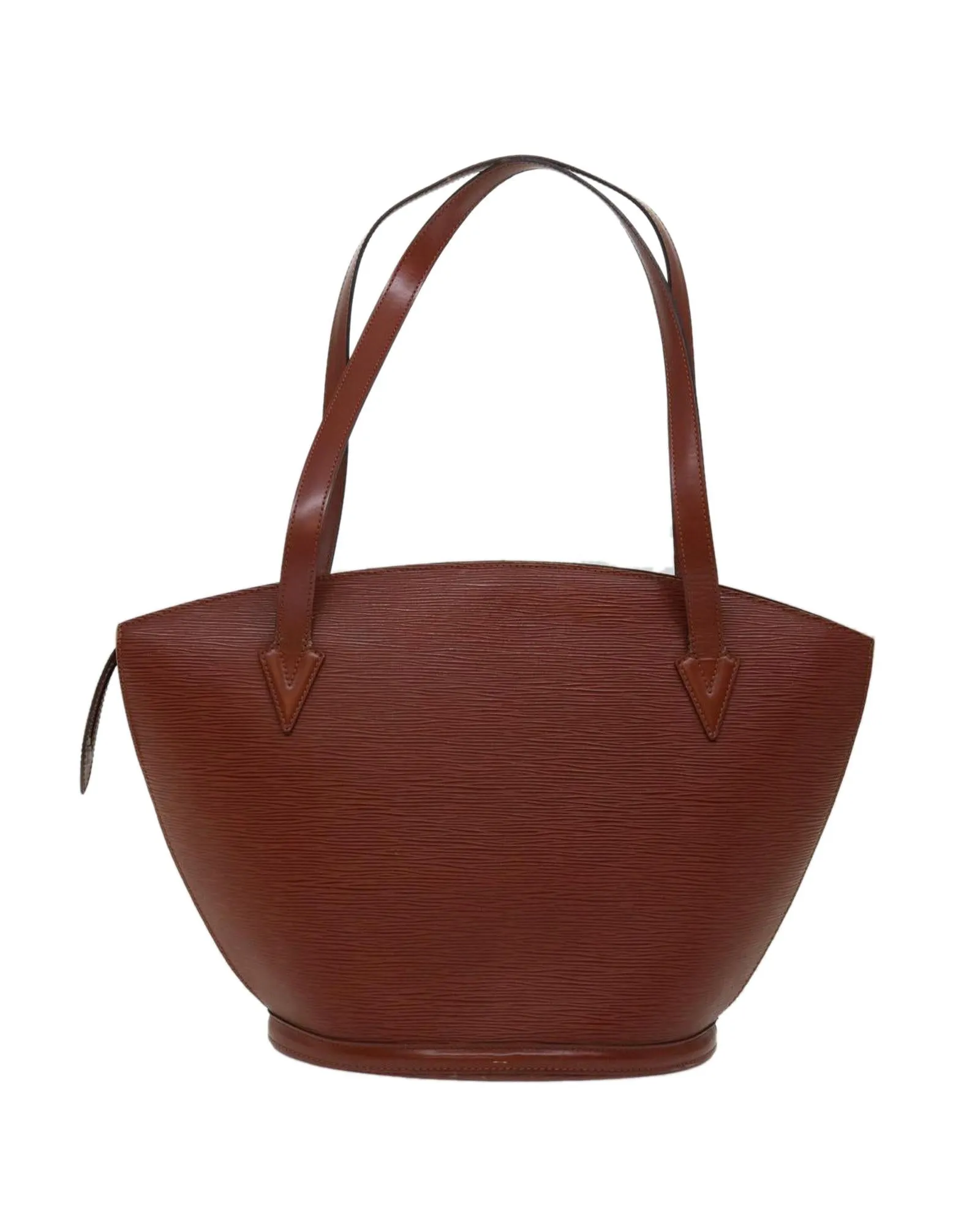 Brown Epi Leather Shoulder Bag with 10.6inch Drop (Rank C)