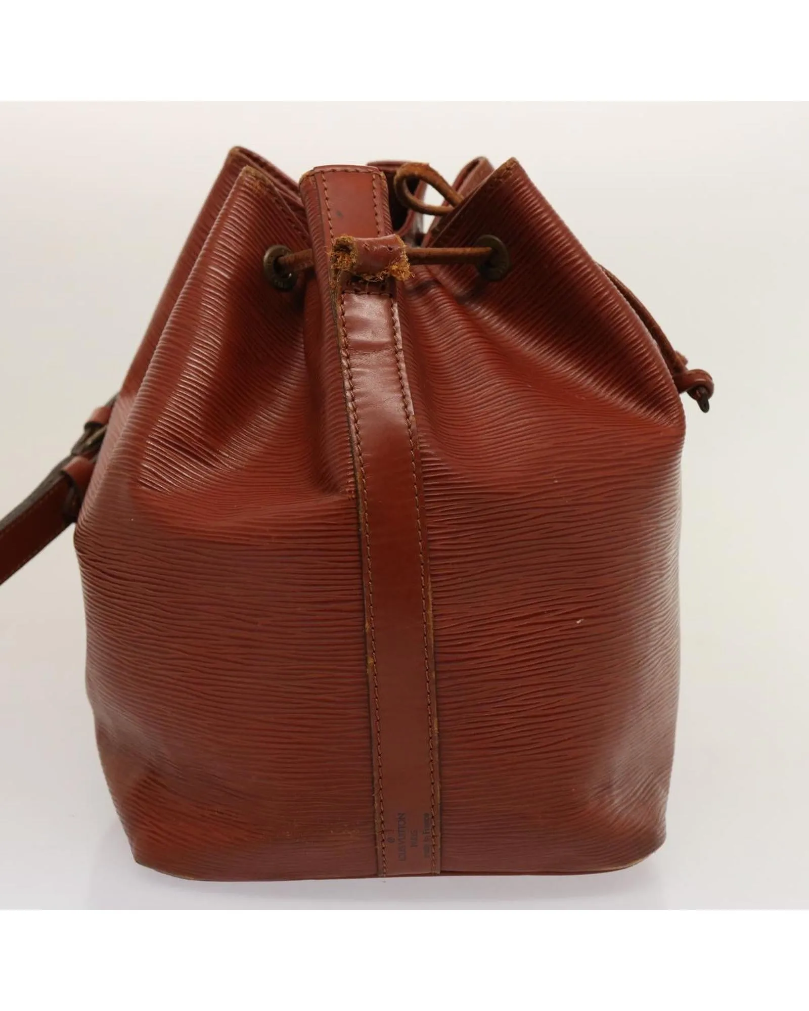 Brown Epi Leather Shoulder Bag with Adjustable Strap - Preowned