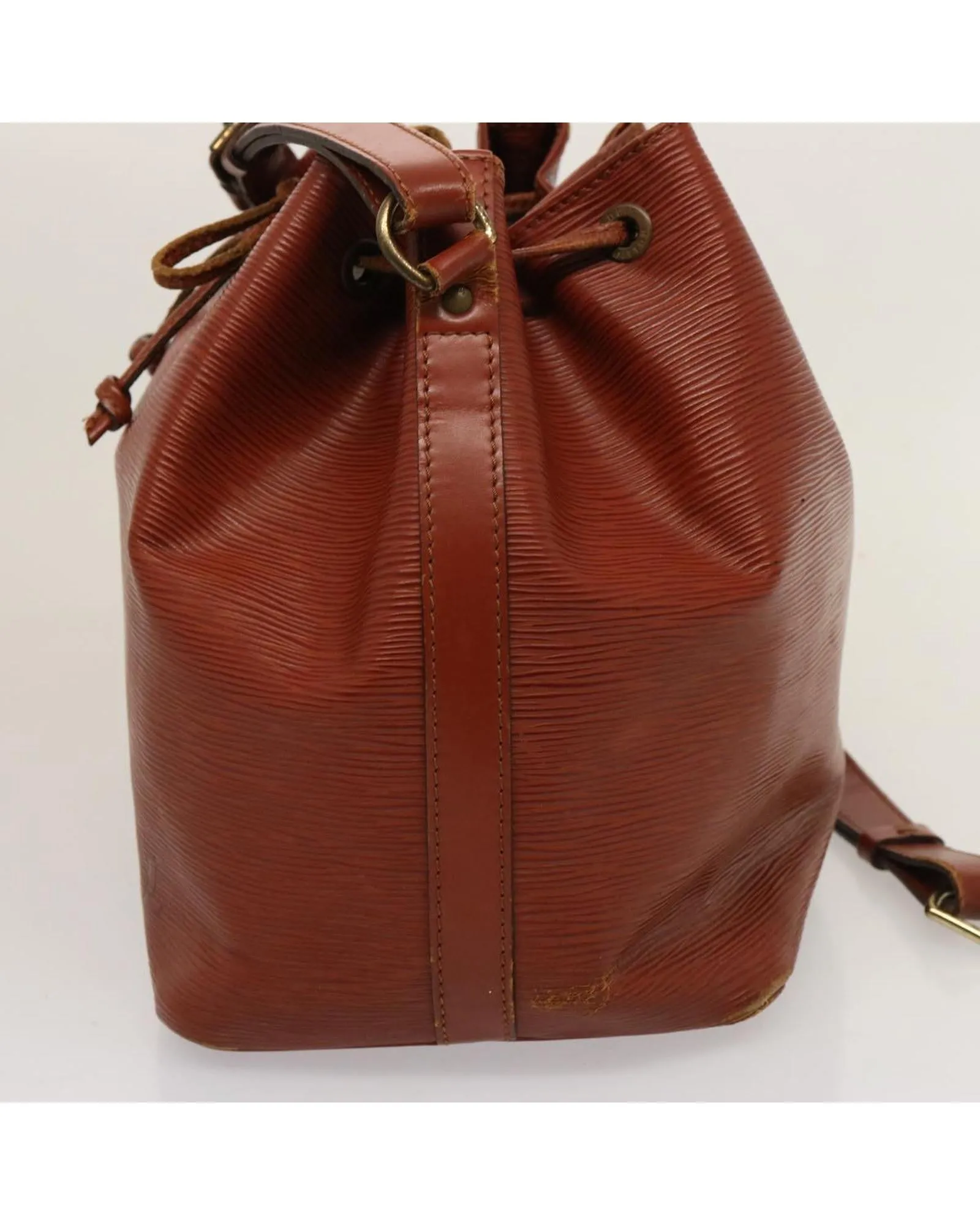 Brown Epi Leather Shoulder Bag with Adjustable Strap - Preowned