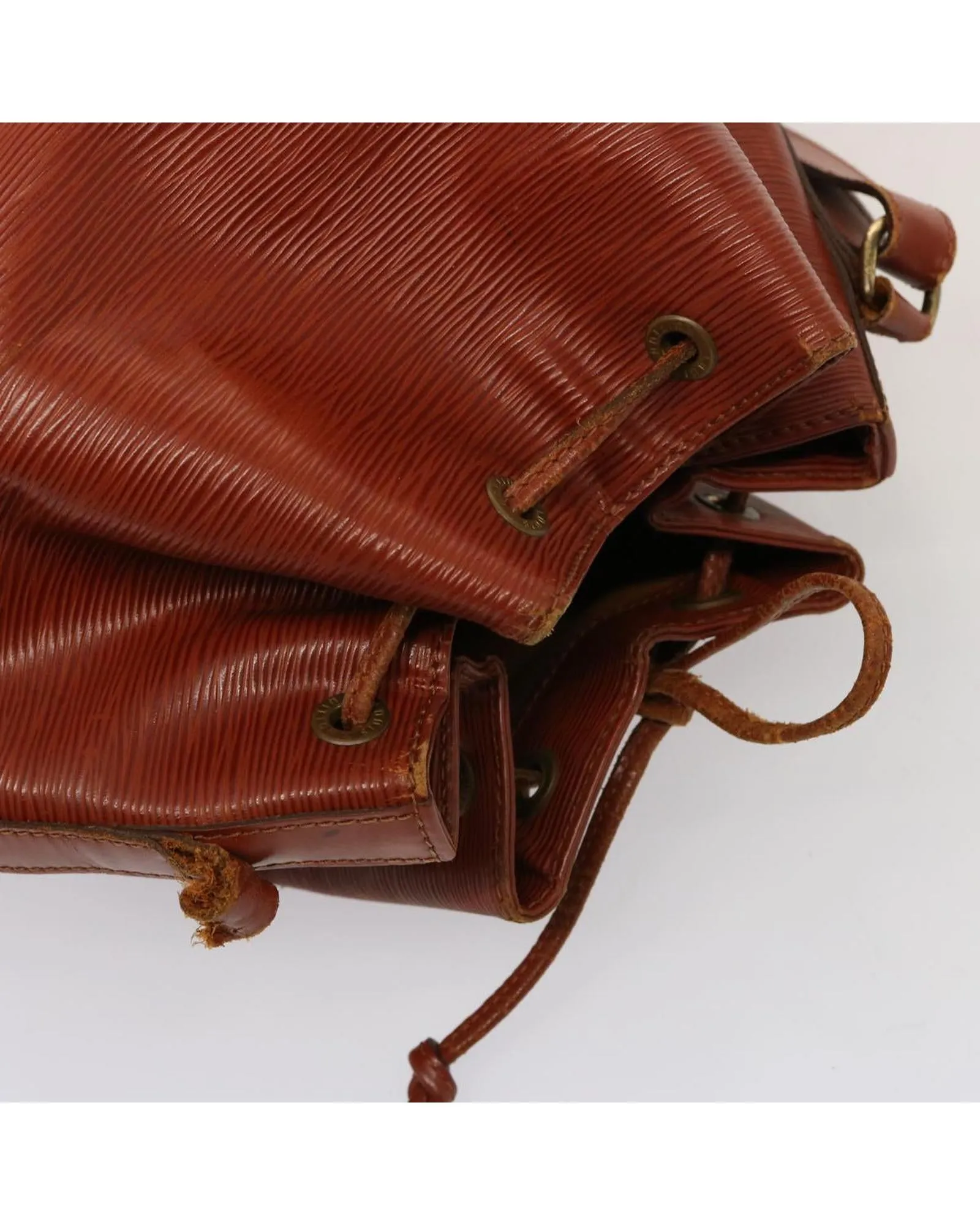 Brown Epi Leather Shoulder Bag with Adjustable Strap - Preowned