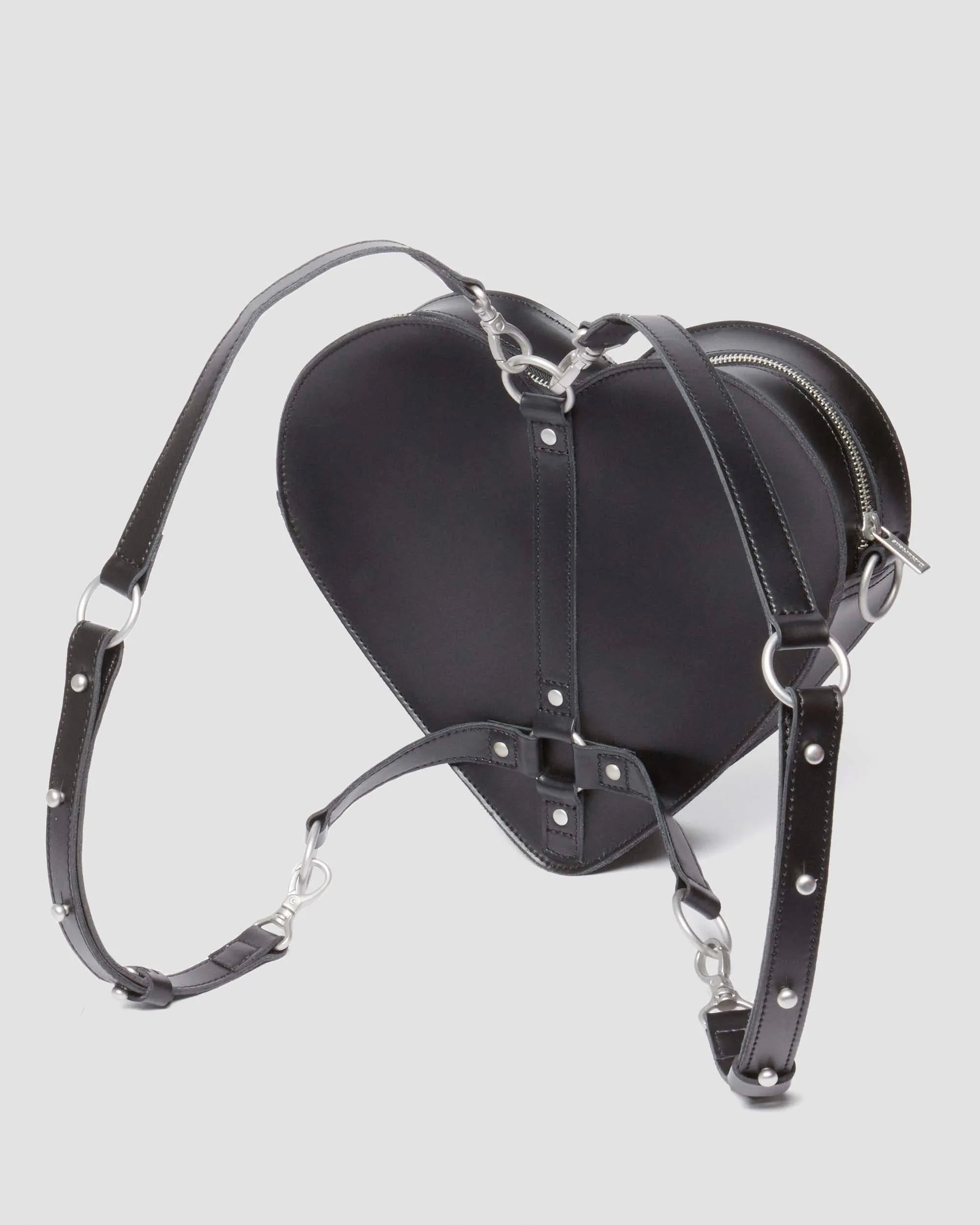 Brush Off Leather Heart Shaped Bag