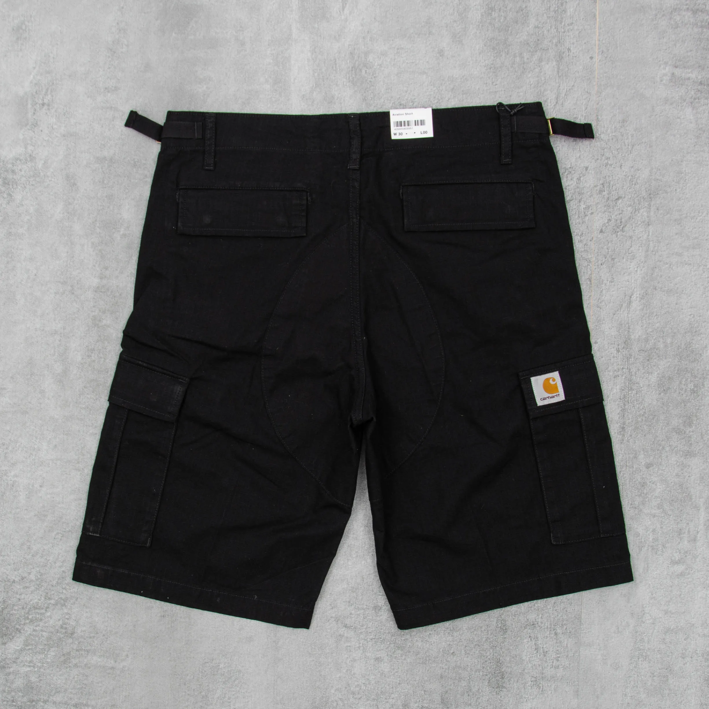 Carhartt WIP Aviation Short - Black Rinsed