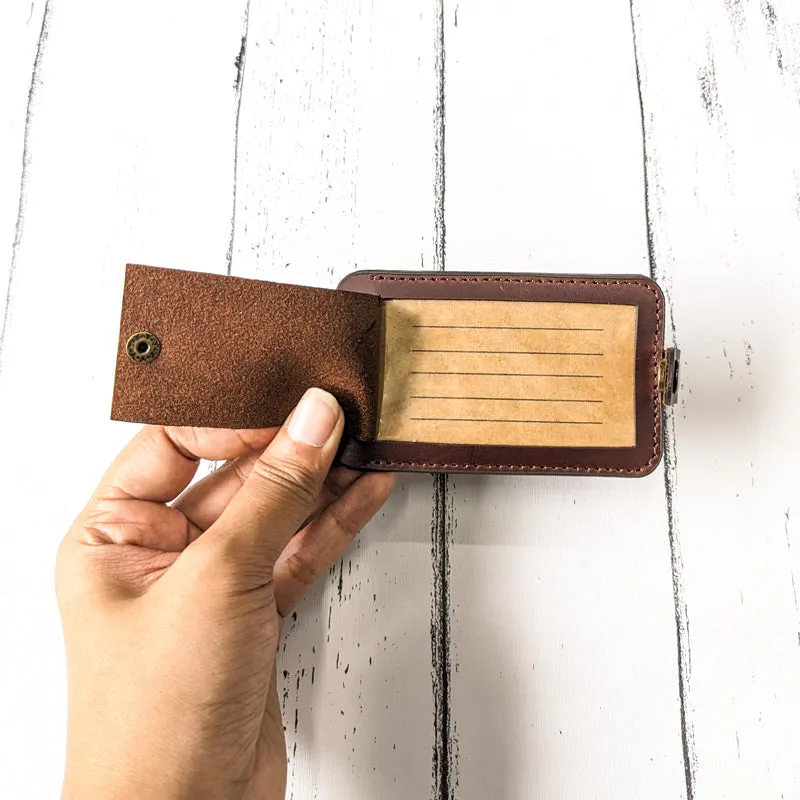 Classic Luggage Tag - Cognac Brown