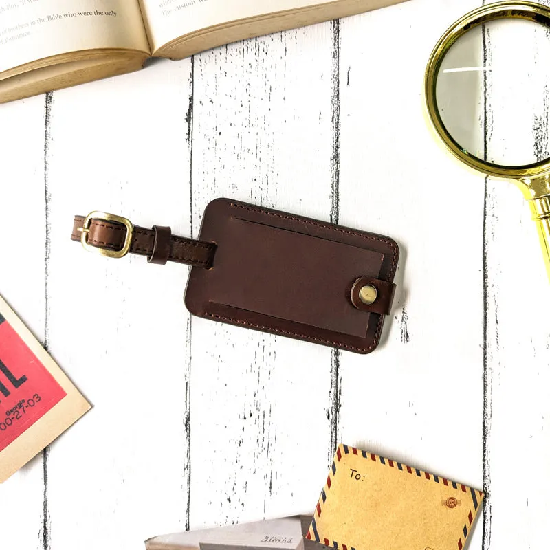 Classic Luggage Tag - Cognac Brown