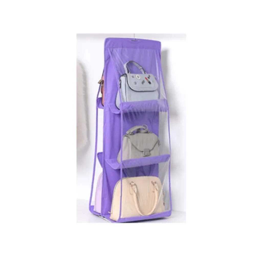 Clear Closet Hanging Handbag Organizer