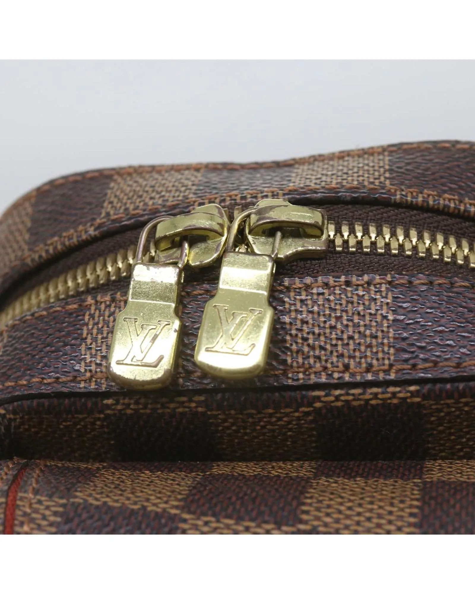 Damier Ebene Shoulder Bag with Adjustable Strap