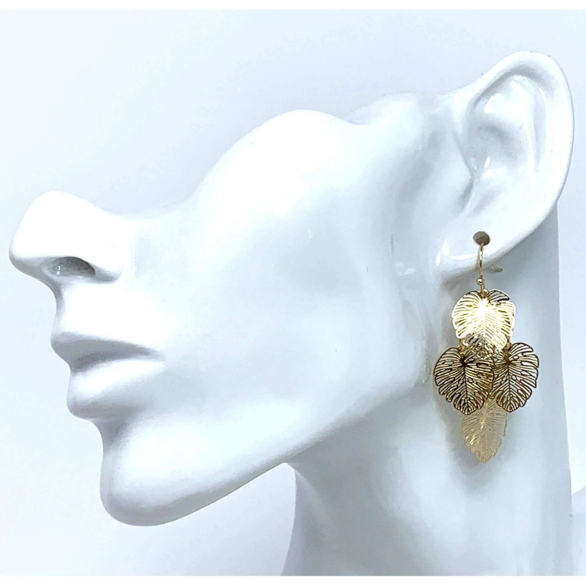 Dangling Monstera Earrings