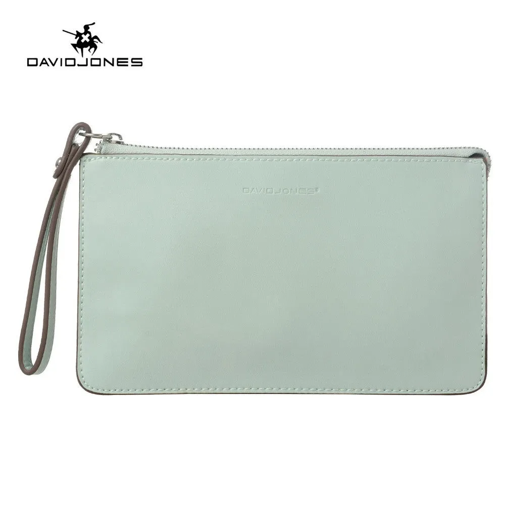 DAVIDJONES Women Wallets PU Leather crossbody bag Female Zipper Clutch Coin Purse Ladies Wristlet portable handbag for parties