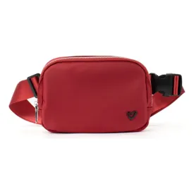 Dixie Nylon Belt/Crossbody Bag - Ruby Red