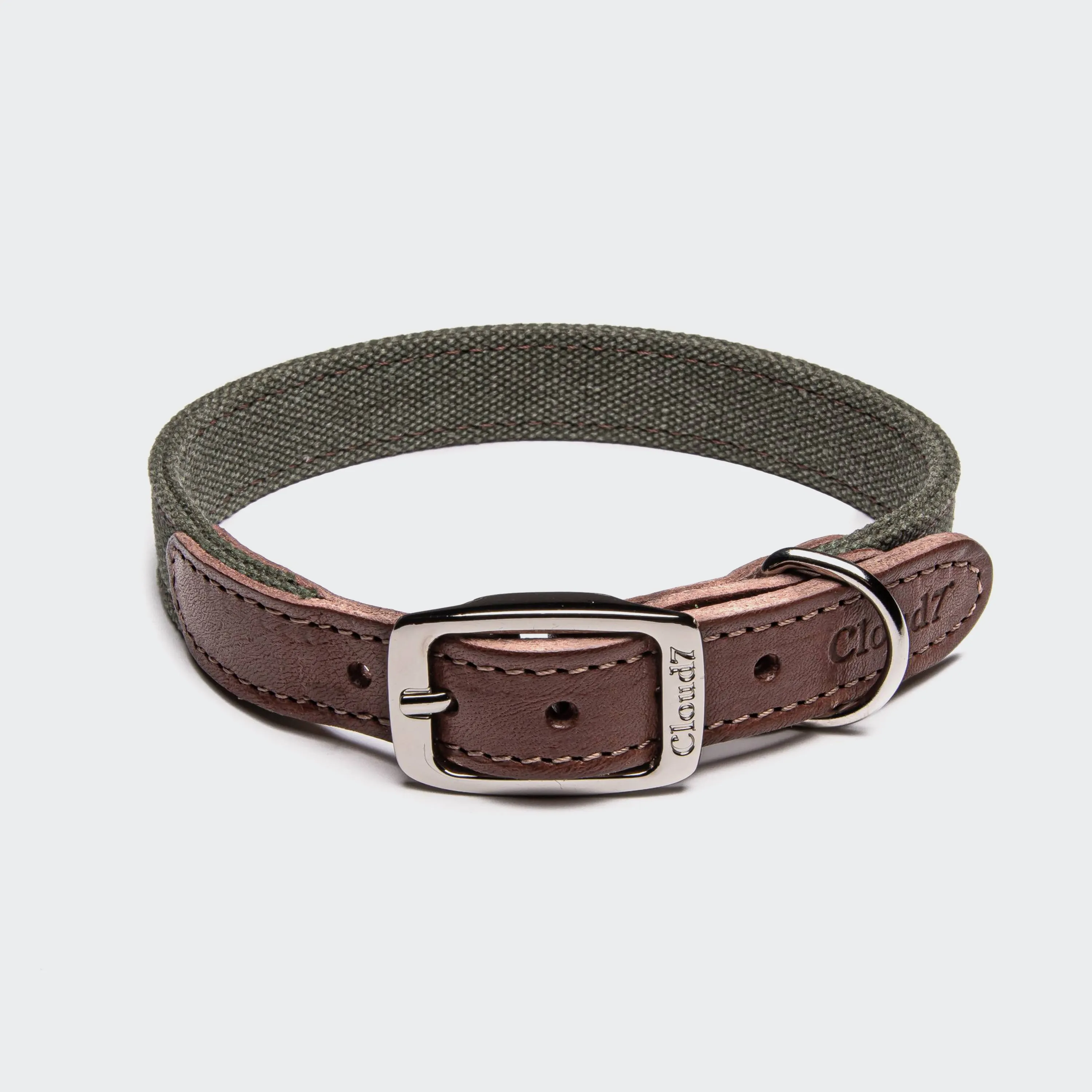 Dog Collar Cloud7 Tivoli in Black, Olive & Greige