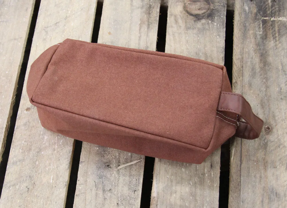 Dopp Travel Case, Waxed Camel by Maika