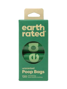 Earth Rated Unscented Dog Waste Bags, 8 Refill Rolls 120-Count