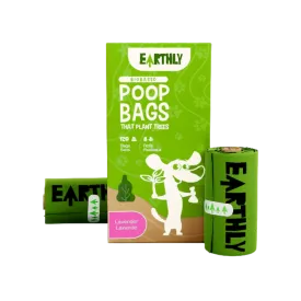 Earthly Biodegrable Poop Bags Lavender 120c