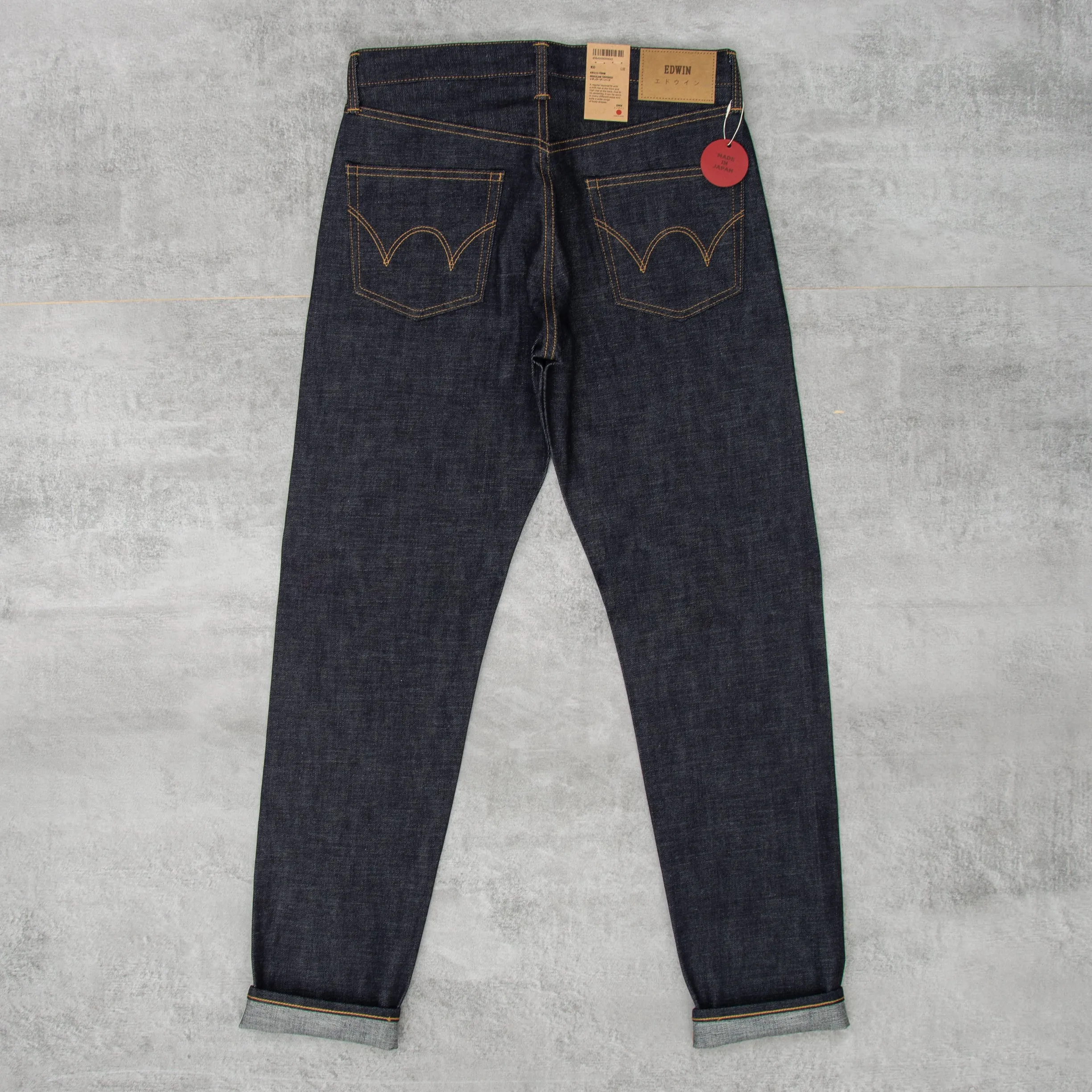 Edwin Regular Tapered Jeans - Rainbow Dark Pure Indigo Unwashed