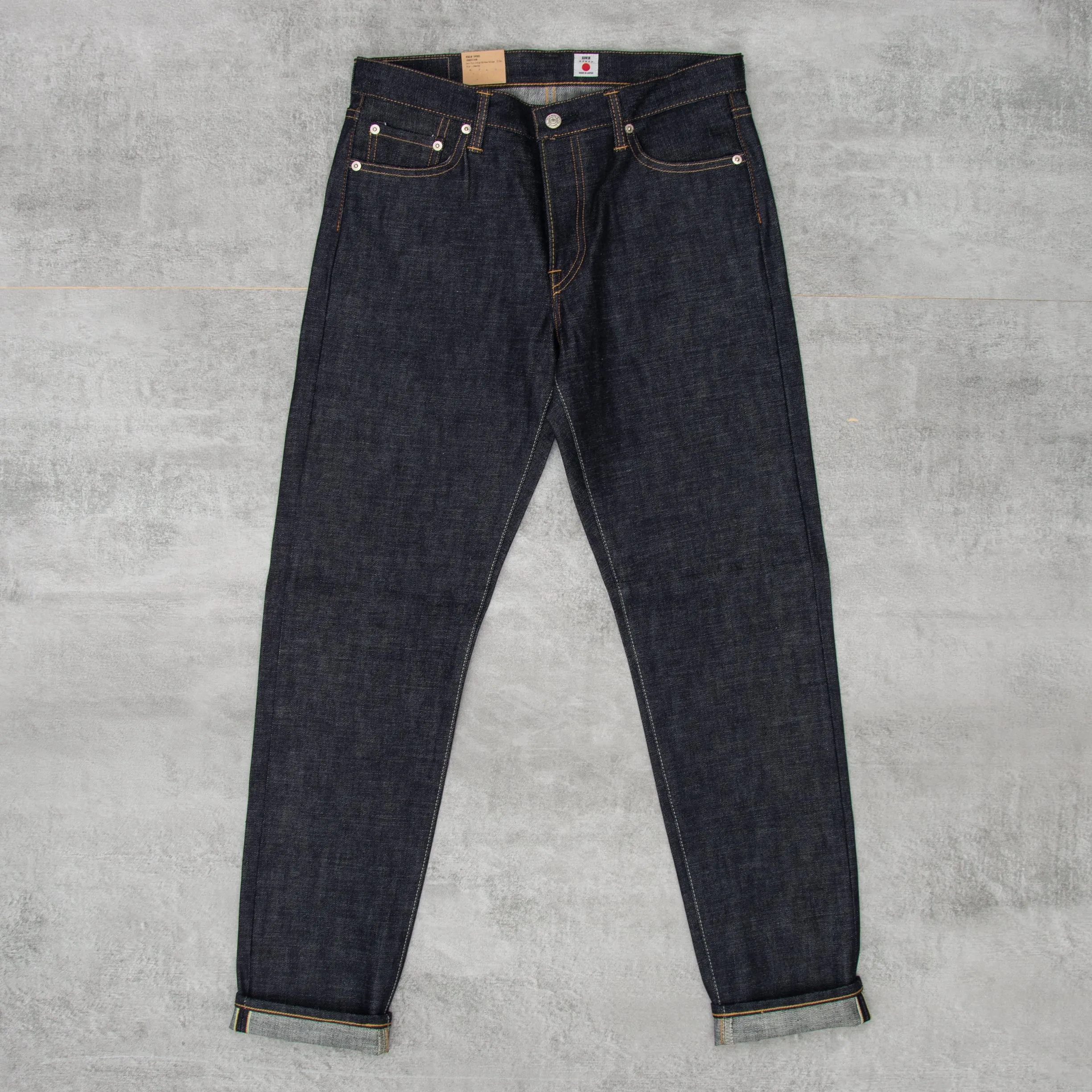 Edwin Regular Tapered Jeans - Rainbow Dark Pure Indigo Unwashed