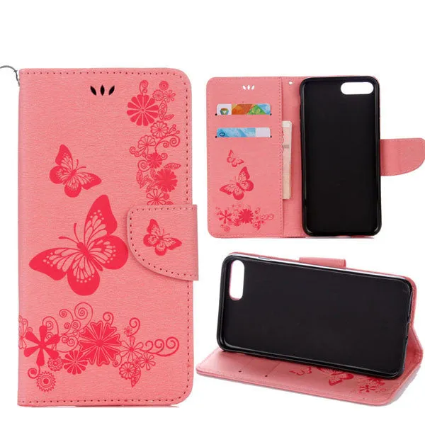 Flower Leather Wallet Cover For Samsung Galaxy