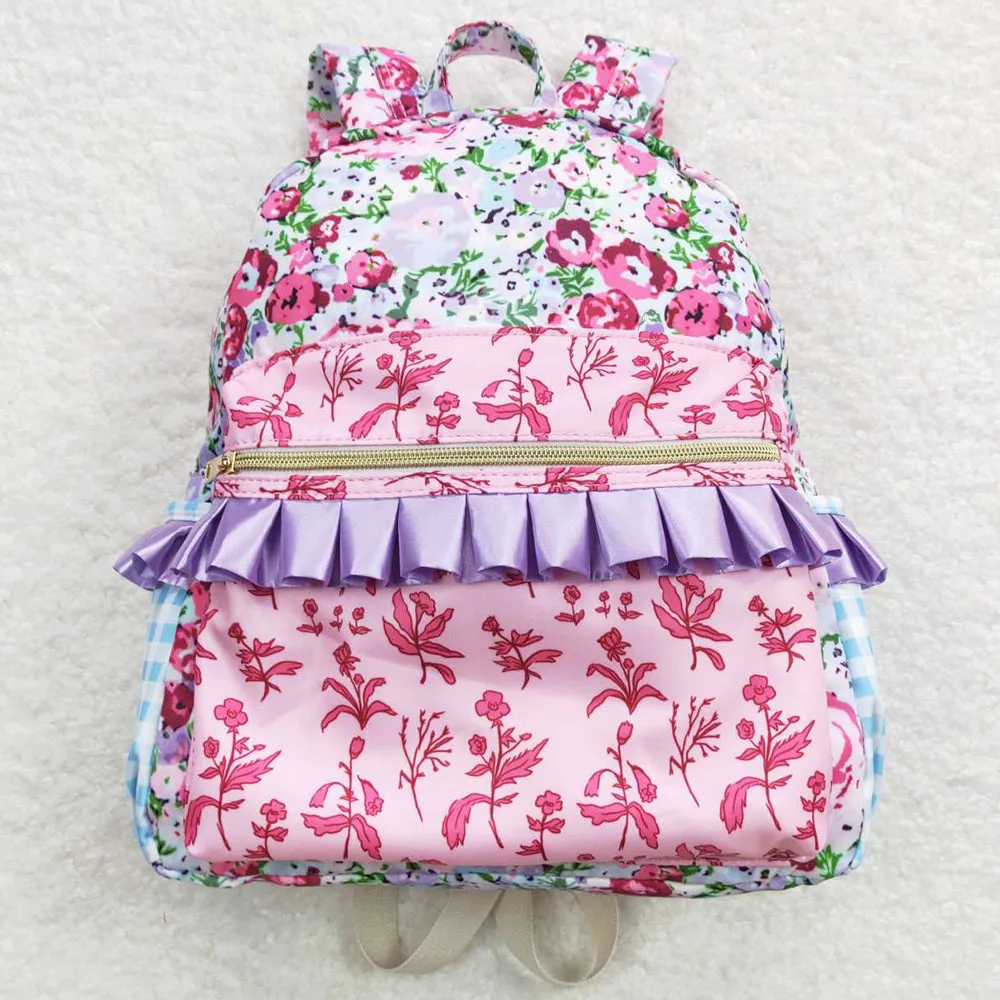 Flower Print Girls Backpacks BA0099