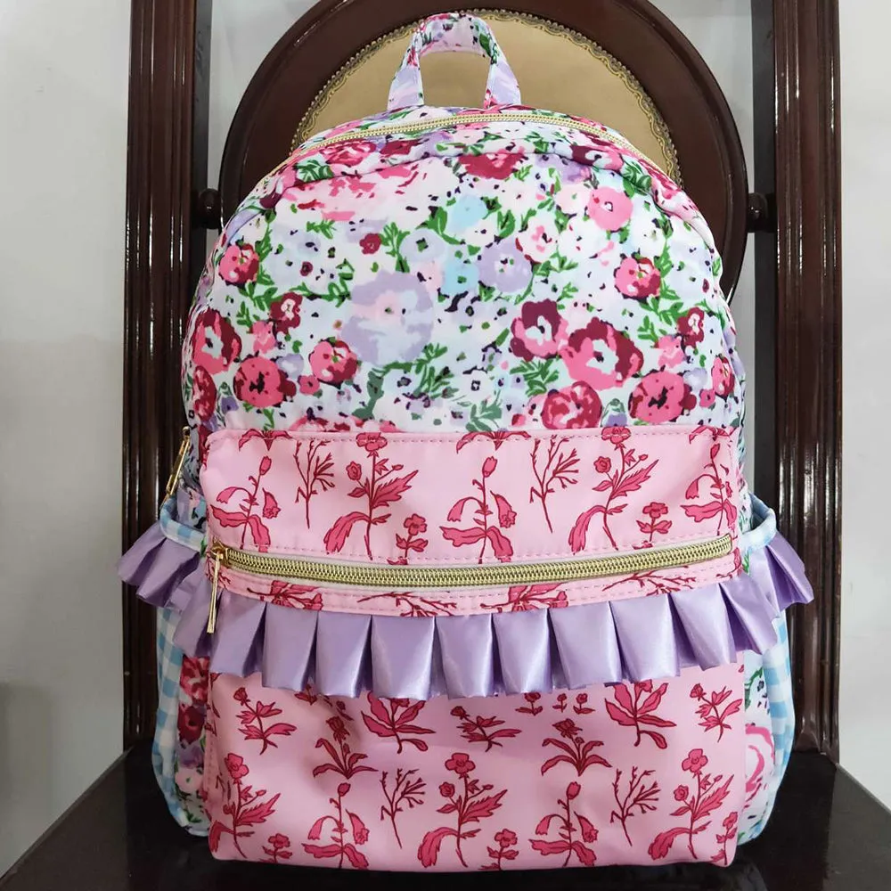 Flower Print Girls Backpacks BA0099