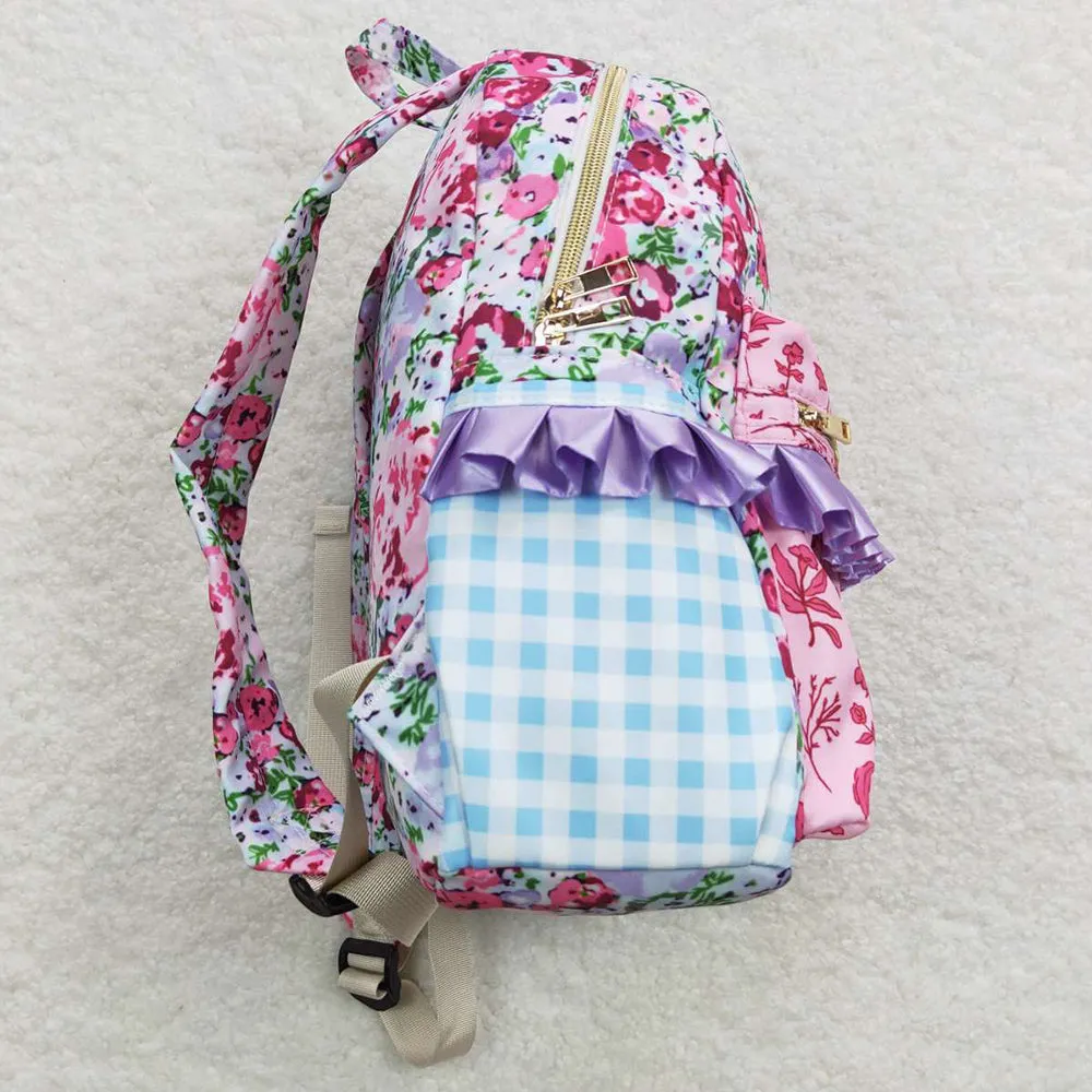 Flower Print Girls Backpacks BA0099