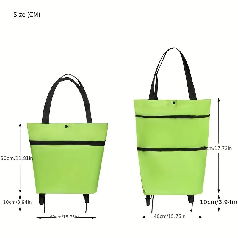 Folding Trolley Cart Spacious Portable Ecofriendly Shopping Solution