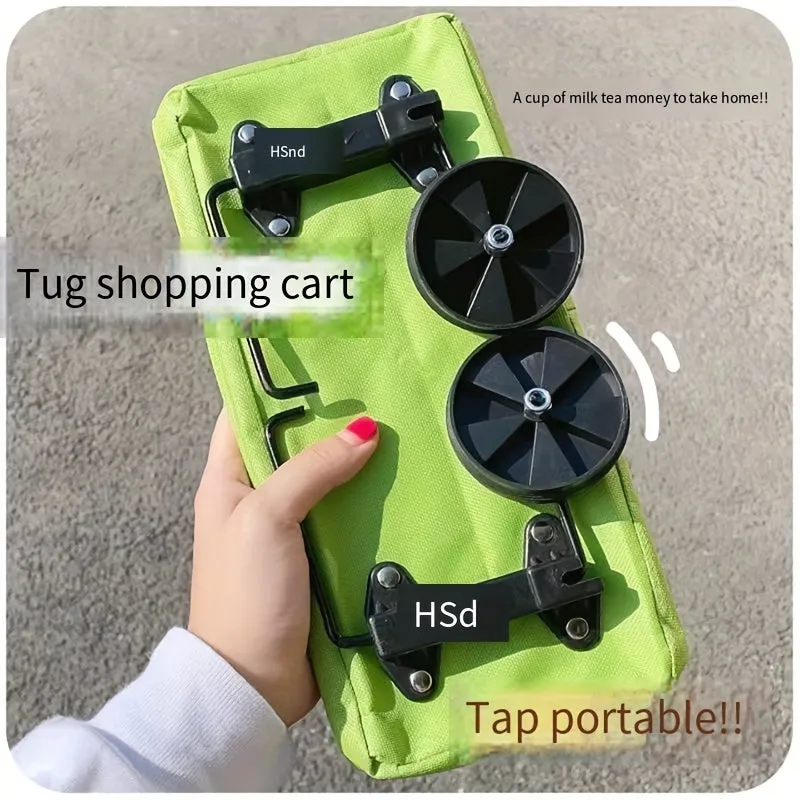 Folding Trolley Cart Spacious Portable Ecofriendly Shopping Solution