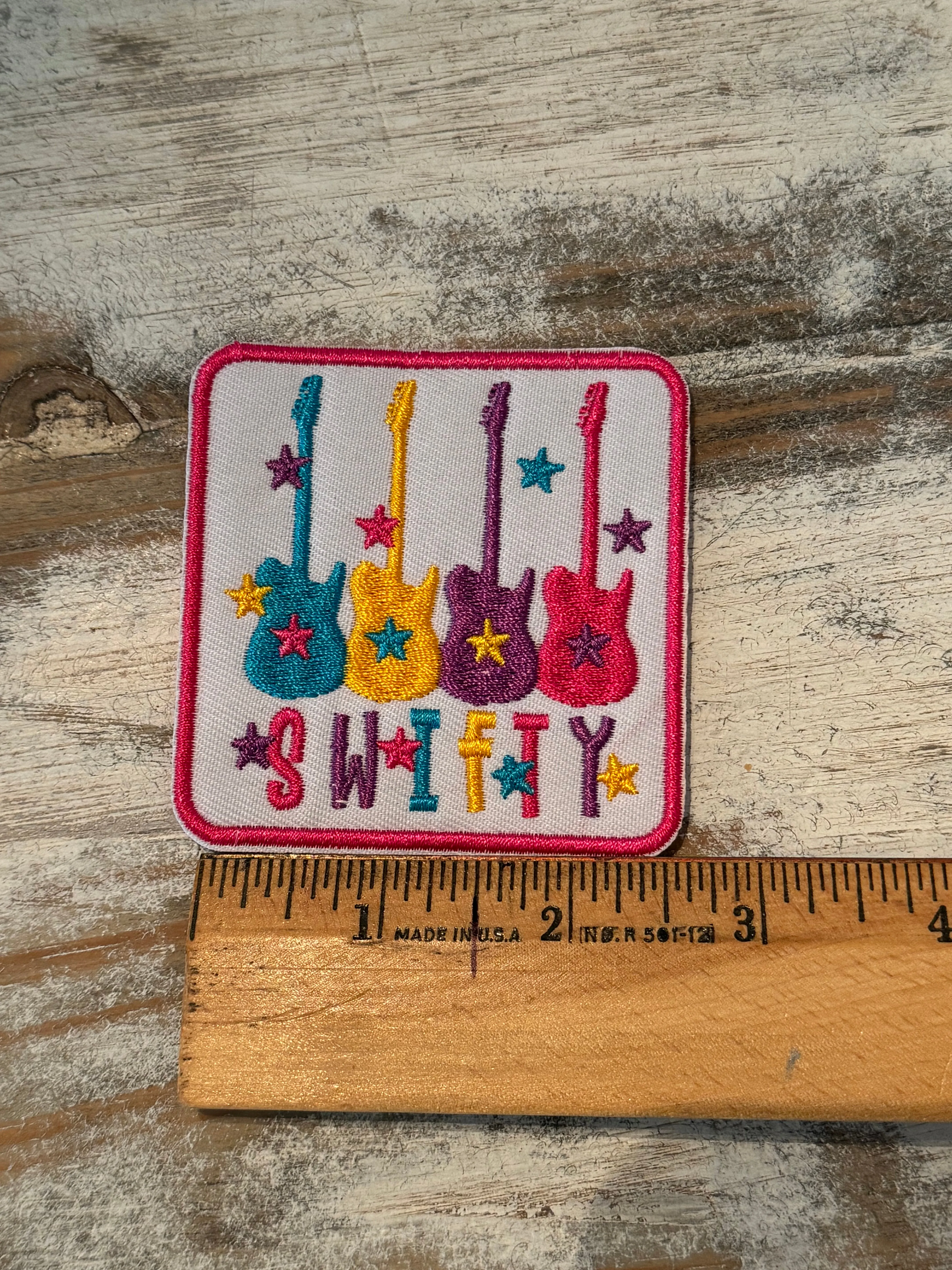 Guitar Swifty Iron On Patch