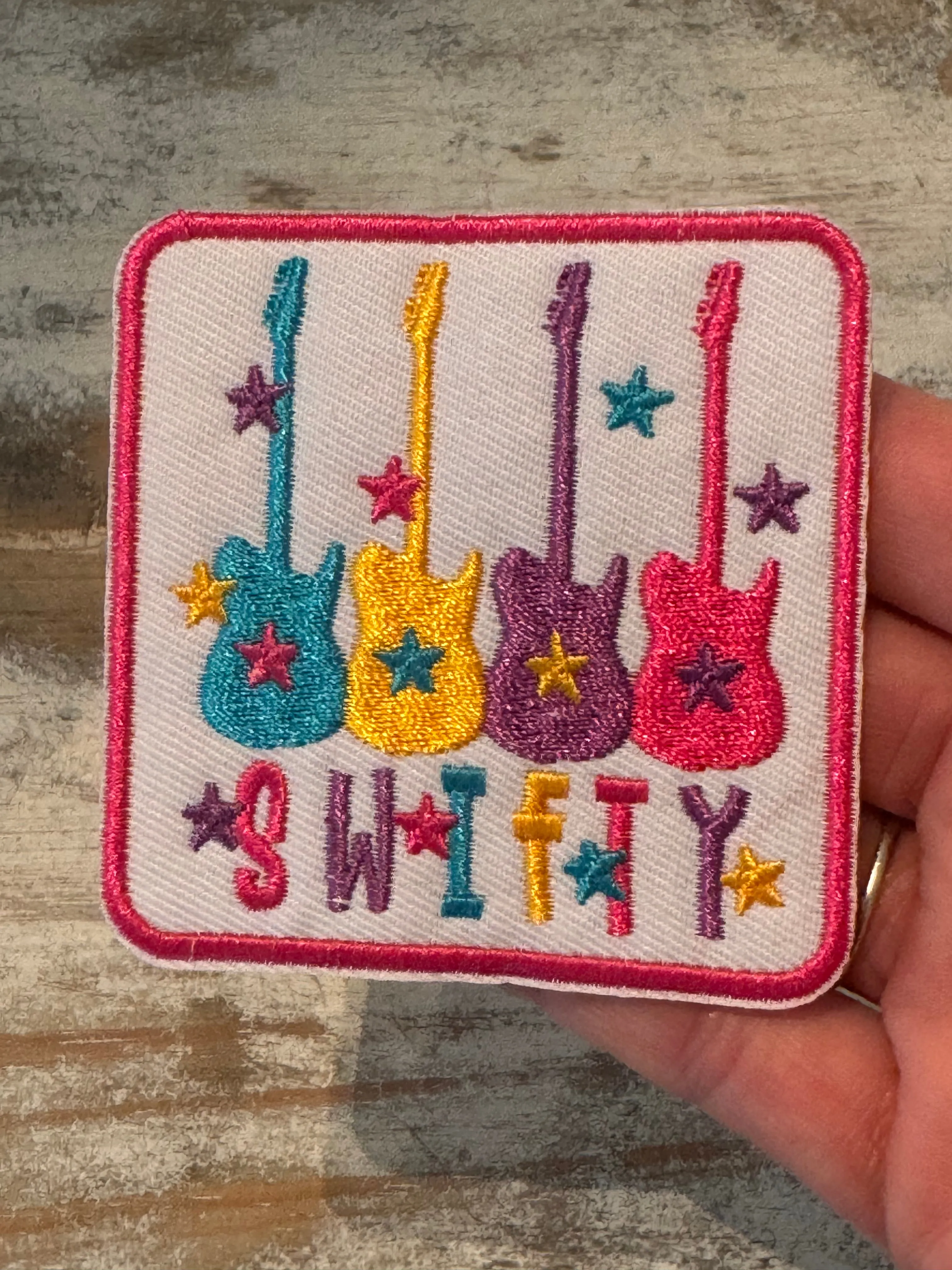 Guitar Swifty Iron On Patch